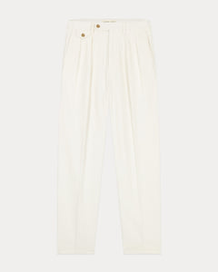 กางเกงชิโน่ The Easy Chino Cotton-Corduroy Trousers in Dove White - Wardrobe Ministry