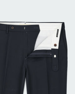กางเกงสแล็ค Club Slim-Fit Cotton Trousers in Navy