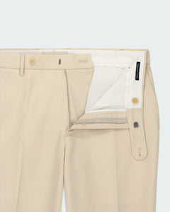กางเกงสแล็ค Club Slim-Fit Cotton Trousers in Cream