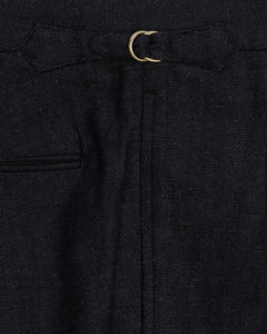 กางเกงสแล็ค Signature Tapered Cotton-Linen Blend Denim Trousers in Dark Indigo