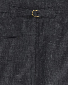 กางเกงสแล็ค Signature Tapered Wool-Linen-Silk Blend Trousers in Night Sky