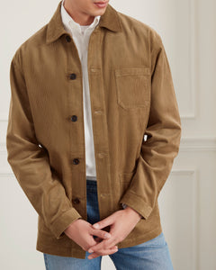 เสื้อแจ็คเก็ต The Coverall Cotton-Corduroy Chore Jacket in Walnut - Wardrobe Ministry