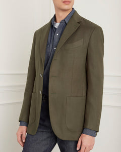 เบลเซอร์ The Good Blazer in Olive Linen - Wardrobe Ministry