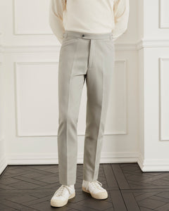 กางเกงสแล็ค The Western Slack Cotton Trousers in Stone - Wardrobe Ministry