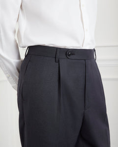 กางเกงสแล็ค 968 Pleated Wool Trousers in Classic Grey