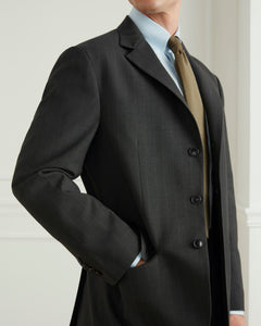 เบลเซอร์ The Good Blazer in Dark Grey Pinstriped Wool - Wardrobe Ministry
