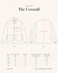 เสื้อแจ็คเก็ต The Coverall Cotton-Twill Chore Jacket in Coal