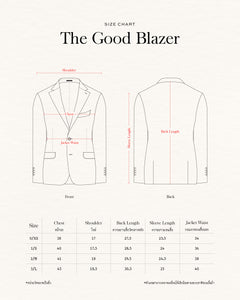 เบลเซอร์ The Good Blazer in Dark Grey Pinstriped Wool